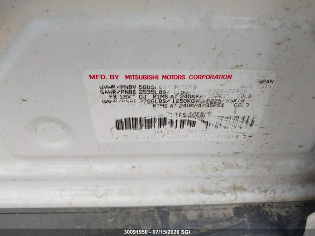 JA4JZ3AX4FZ601238 Mitsubishi Outlander Se