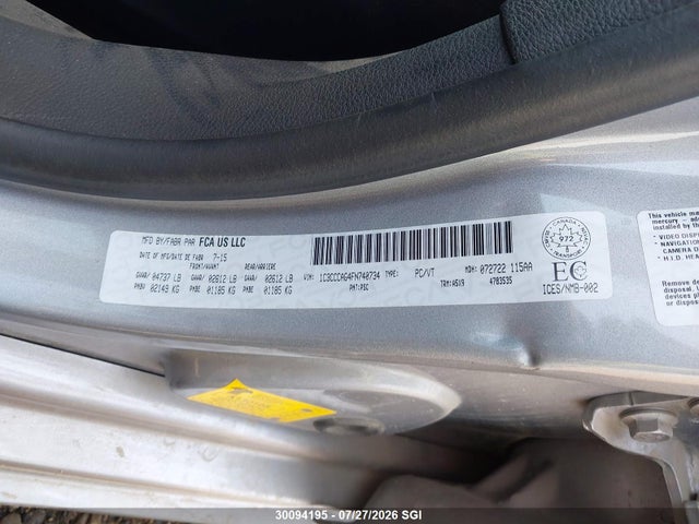 Chrysler 200 Limited 2015 1C3CCCAG4FN740734 Image 9