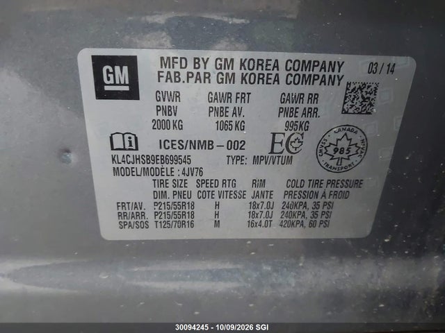 Buick Encore Premium 2014 KL4CJHSB9EB699545 Image 9