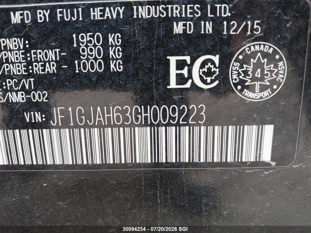 Subaru Impreza Premium Plus 2016 JF1GJAH63GH009223 Image 9