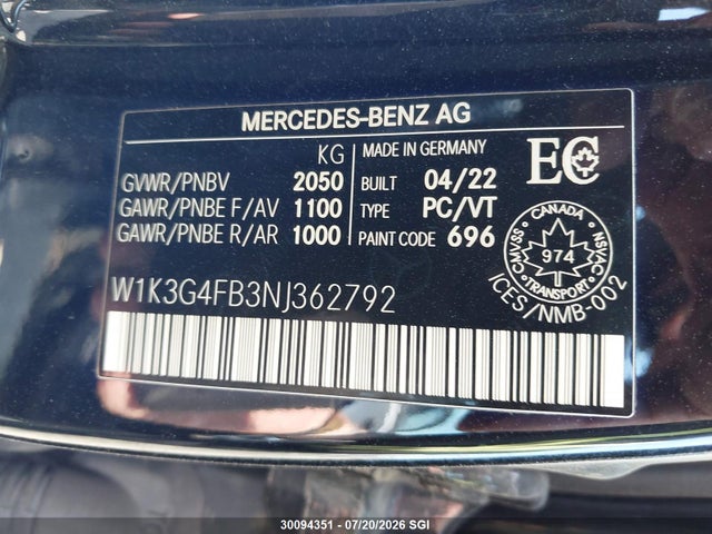 Продажа на аукционе авто 2022 Mercedes-benz A 220 4matic, vin: W1K3G4FB3NJ362792, номер лота: 30094351