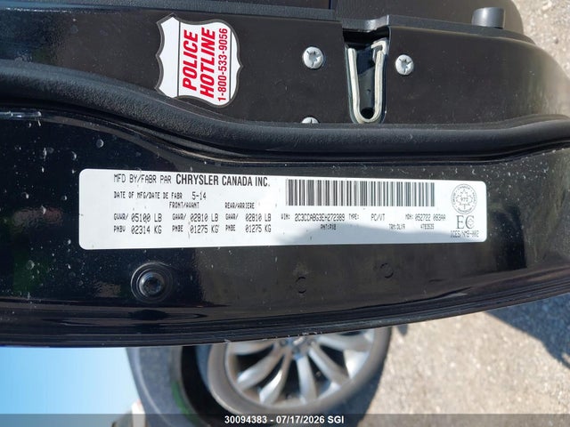 2014 Chrysler 300 S მანქანა იყიდება აუქციონზე, vin: 2C3CCABG3EH272389, აუქციონის ნომერი: 30094383