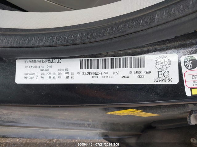 2008 Dodge Avenger R/t მანქანა იყიდება აუქციონზე, vin: 1B3LC76M08N255349, აუქციონის ნომერი: 30094445