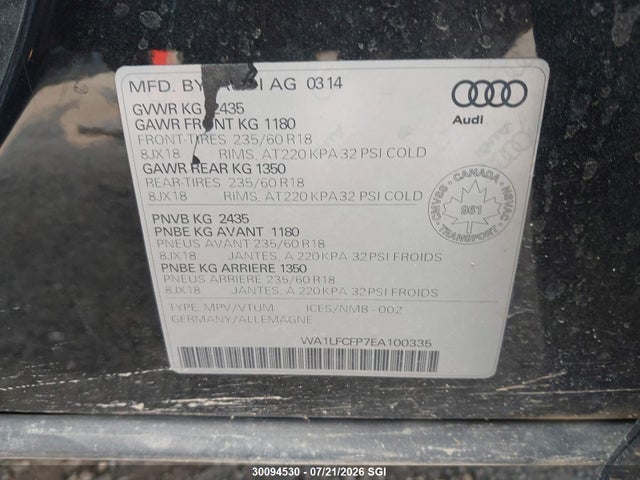 Audi Q5 Premium Plus 2014 WA1LFCFP7EA100335 Image 9