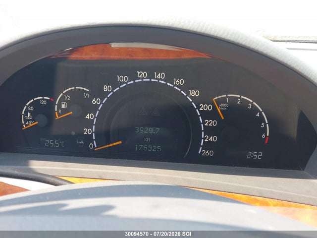 2002 Mercedes-benz S 430 მანქანა იყიდება აუქციონზე, vin: WDBNF70J22A252057, აუქციონის ნომერი: 30094570