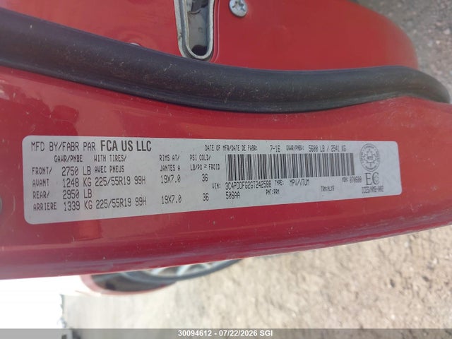 Dodge Journey R/t 2016 3C4PDDFG2GT242588 Image 9