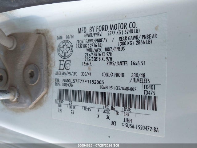 Ford Transit Connect Xlt 2015 NM0LS7F77F1182865 Image 9
