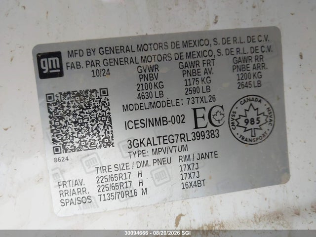 GMC Terrain Sle 2024 3GKALTEG7RL399383 Image 9