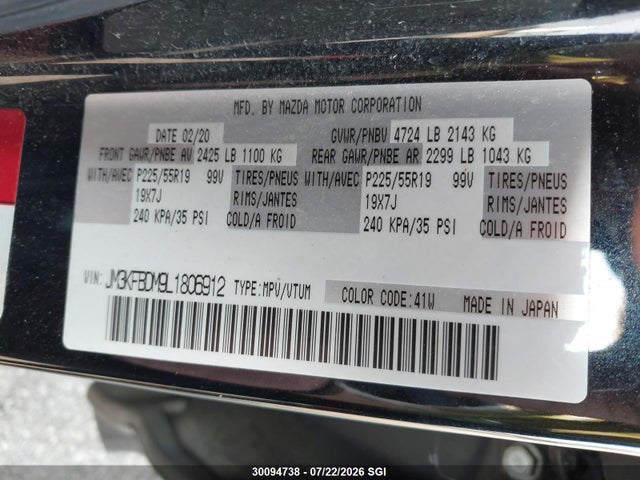 Mazda Cx-5 Grand Touring 2020 JM3KFBDM9L1806912 Image 9