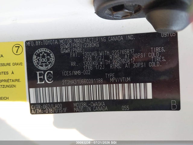 Aukcja sprzedaży 2006 Lexus Rx 330, vin: 2T2HA31U66C091188, numer aukcji: 30093238