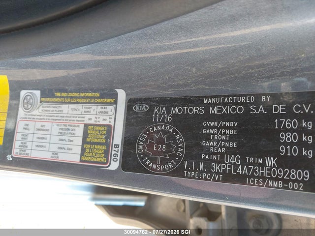 KIA Forte Lx/s 2017 3KPFL4A73HE092809 Image 9