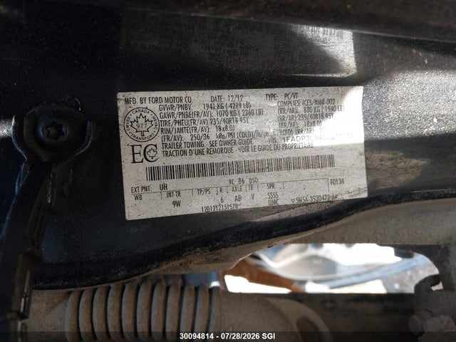 2013 Ford Focus St მანქანა იყიდება აუქციონზე, vin: 1FADP3L94DL215156, აუქციონის ნომერი: 30094814