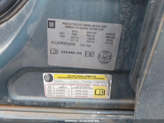 Продажа на аукционе авто 2009 Chevrolet Malibu 2lt, vin: 1G1ZJ57B59F224229, номер лота: 30094934