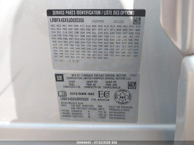 Buick Envision Premium Ii 2018 LRBFX4SX8JD025356 Image 9