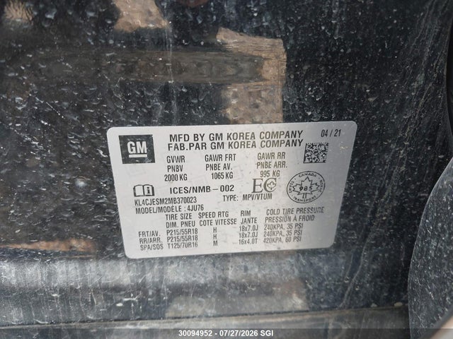 KL4CJESM2MB370023 Buick Encore Preferred