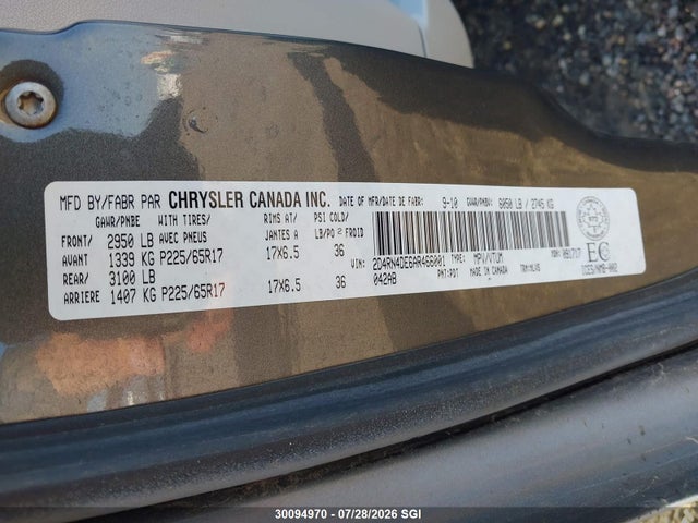 Продаж на аукціоні авто 2010 Dodge Grand Caravan Se, vin: 2D4RN4DE6AR466001, номер лоту: 30094970
