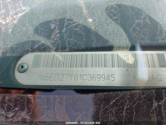 30094985 :رقم المزاد ، 1N6ED27Y61C369945 vin ، 2001 Nissan Frontier Crew Cab Xe/crew Cab Se مزاد بيع