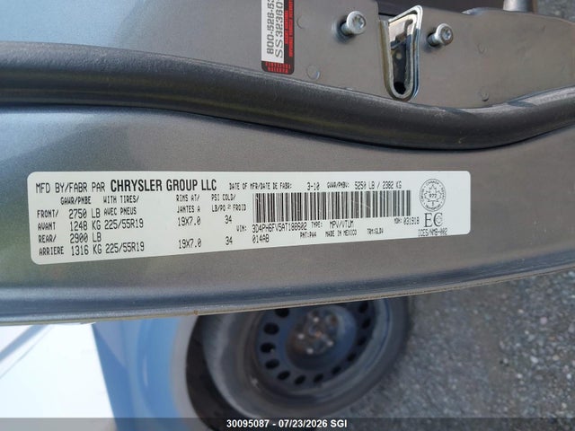2010 Dodge Journey R/t მანქანა იყიდება აუქციონზე, vin: 3D4PH6FV5AT188602, აუქციონის ნომერი: 30095087