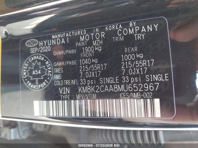Hyundai Kona Sel 2021 KM8K2CAA8MU652967 Image 9