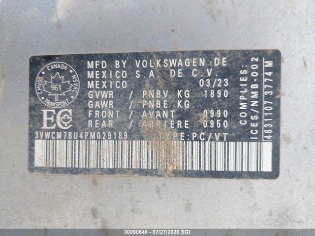 Volkswagen Jetta Trendline 2023 3VWCM7BU4PM029189 Image 9