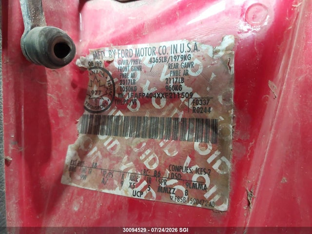 30094529 :رقم المزاد ، 1FAFP404XXF211509 vin ، 1999 Ford Mustang مزاد بيع