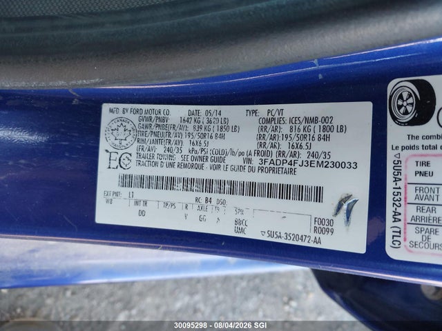 Ford Fiesta Titanium 2014 3FADP4FJ3EM230033 Image 9