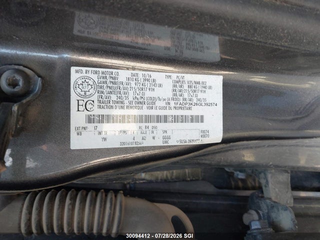 Ford FOCUS SE 2016 1FADP3K26GL392574 Image 9