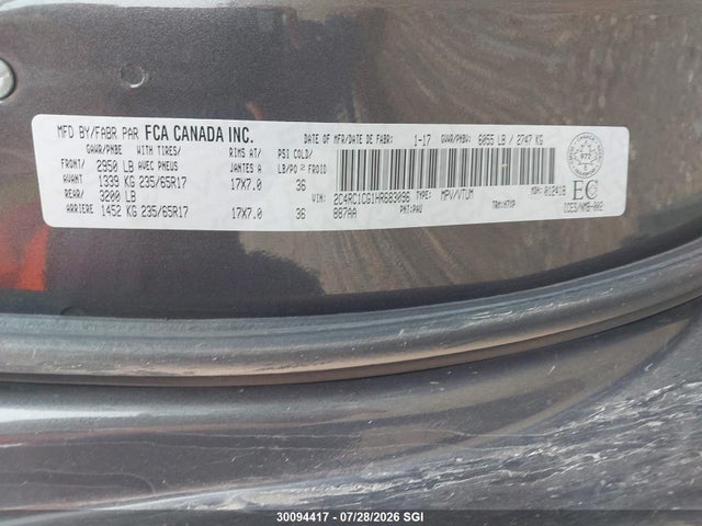 Chrysler Pacifica Lx 2017 2C4RC1CG1HR683096 Image 12