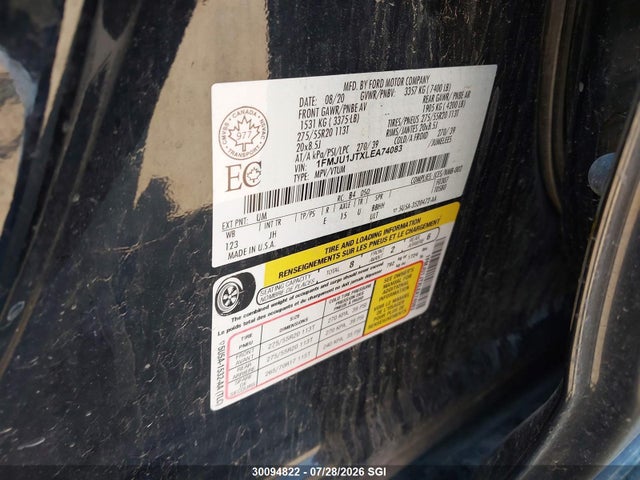Ford Expedition Xlt 2020 1FMJU1JTXLEA74083 Image 9