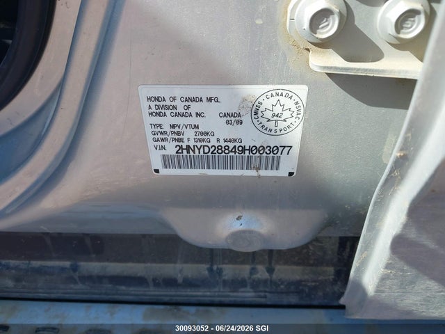 Aukcja sprzedaży 2009 Acura Mdx Sport, vin: 2HNYD28849H003077, numer aukcji: 30093052