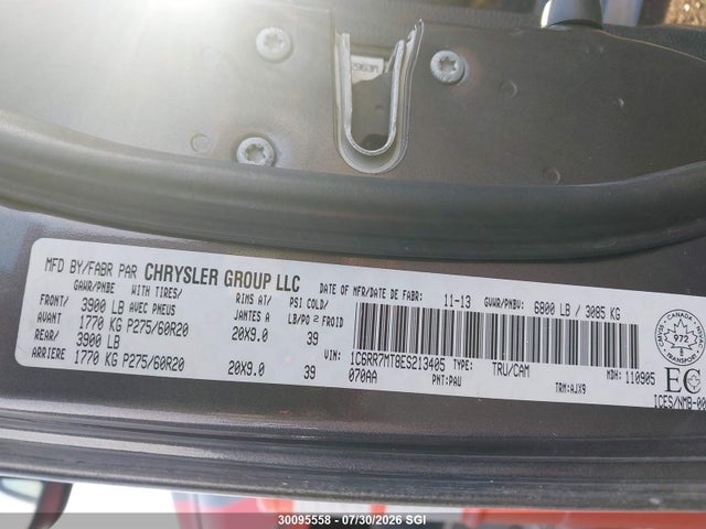 RAM 1500 Sport 2014 1C6RR7MT8ES213405 Image 9