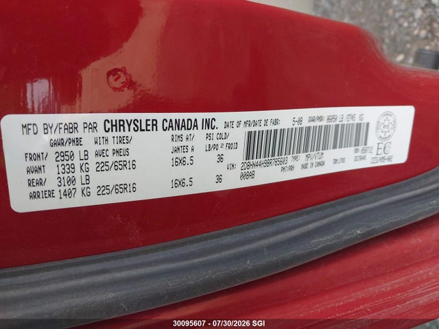 Продажа на аукционе авто 2008 Dodge Grand Caravan Se, vin: 2D8HN44H98R785603, номер лота: 30095607