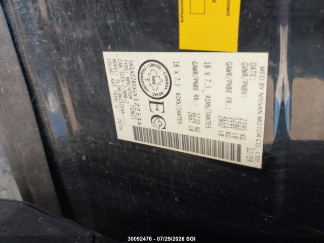 5N1AZ2BSXLN122534 Nissan MURANO SV