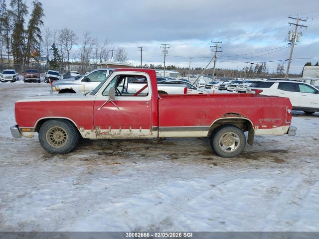 1987 Dodge D-series D150 მანქანა იყიდება აუქციონზე, vin: 1B7HD14T1HS455540, აუქციონის ნომერი: 30082666