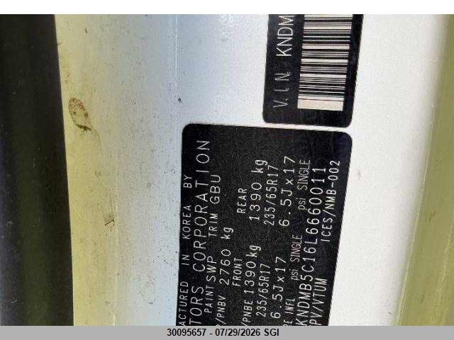 KIA Sedona Lx/ex 2020 KNDMB5C16L6660011 Image 6