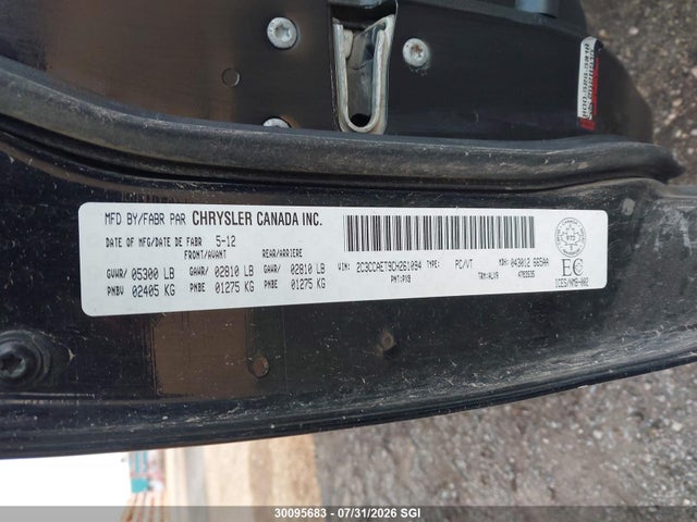 Aukcja sprzedaży 2012 Chrysler 300c, vin: 2C3CCAET9CH261094, numer aukcji: 30095683