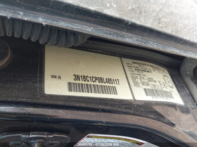30095702 :رقم المزاد ، 3N1BC1CP0BL485117 vin ، 2011 Nissan Versa S/sl مزاد بيع
