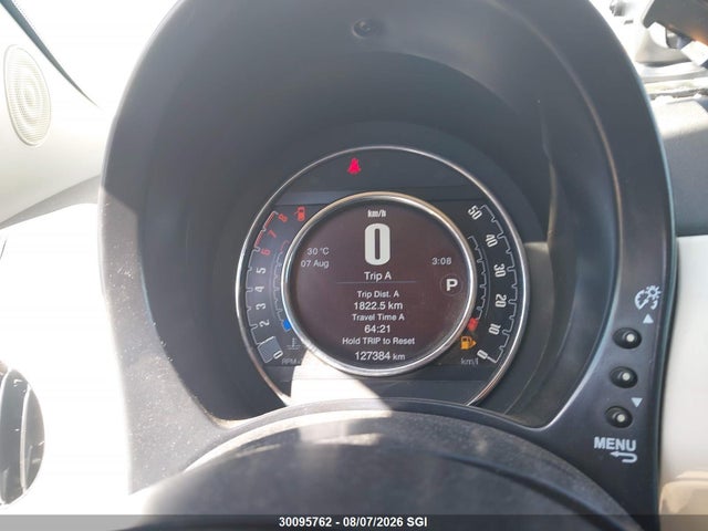 2017 Fiat 500 Lounge მანქანა იყიდება აუქციონზე, vin: 3C3CFFER2HT704631, აუქციონის ნომერი: 30095762