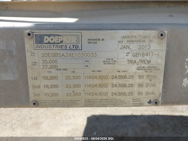 Doepker Industries Grain Lead 2014 2DEGBSA3XE1030033 Image 9
