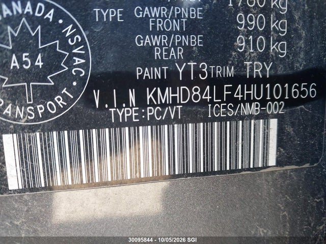 Продаж на аукціоні авто 2017 Hyundai Elantra Se/value/limited, vin: KMHD84LF4HU101656, номер лоту: 30095844