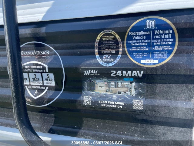30095858 :رقم المزاد ، 573TM302XT7704828 vin ، 2026 Grand Design Rv Momentum مزاد بيع
