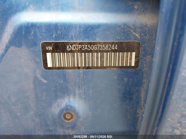 KIA SOUL + 2016 KNDJP3A50G7358244 Image 9