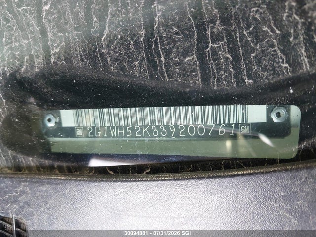 Aukcja sprzedaży 2003 Chevrolet Impala Ls, vin: 2G1WH52K339200761, numer aukcji: 30094881