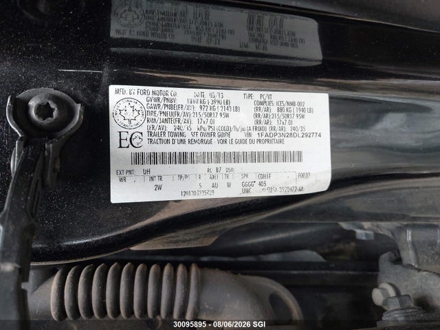 Aukcja sprzedaży 2013 Ford Focus Titanium, vin: 1FADP3N28DL292774, numer aukcji: 30095895