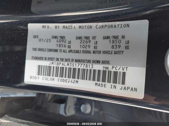 Mazda 3 Preferred 2025 JM1BPALM3S1777813 Image 9