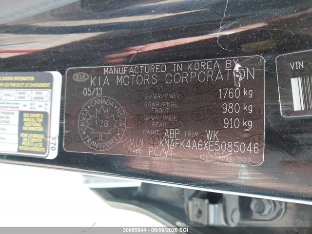 KIA FORTE LX 2014 KNAFK4A6XE5085046 Image 9