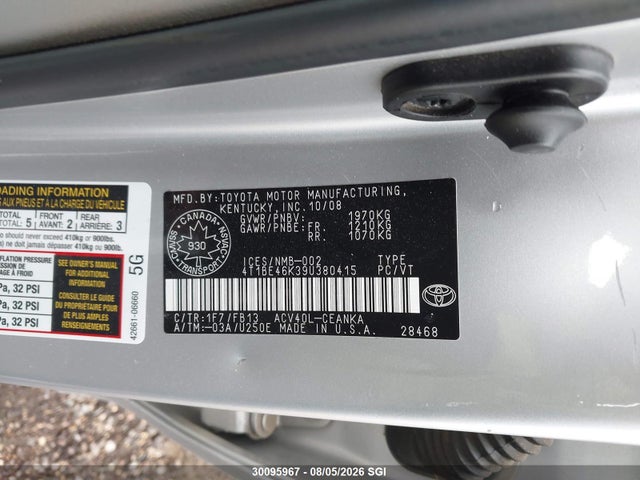 Продажа на аукционе авто 2009 Toyota Camry Se/le/xle, vin: 4T1BE46K39U380415, номер лота: 30095967