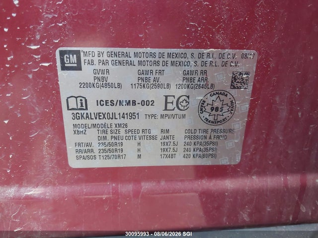 Продажа на аукционе авто 2018 Gmc Terrain Slt, vin: 3GKALVEX0JL141951, номер лота: 30095993