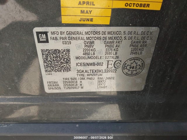 GMC Terrain Sle 2019 3GKALTEX0KL339922 Image 9