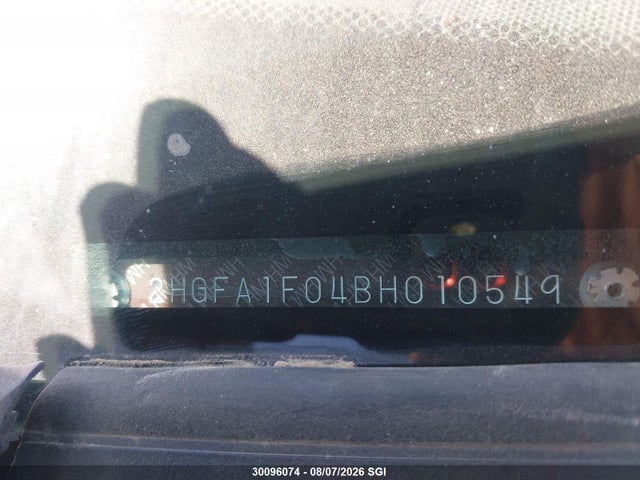 30096074 :رقم المزاد ، 2HGFA1F04BH010549 vin ، 2011 Honda Civic Exl مزاد بيع